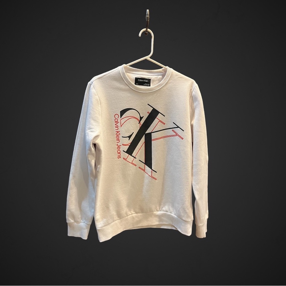 Calvin Klein Crew Neck Unisex Logo Sweatshirt Size S